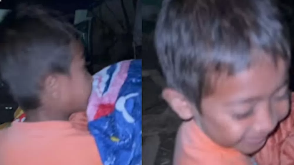 Tangkapan layar seorang bocah pengungsi yang meminta selimut untuk ibunya. (Instagram/auliafaulia)  