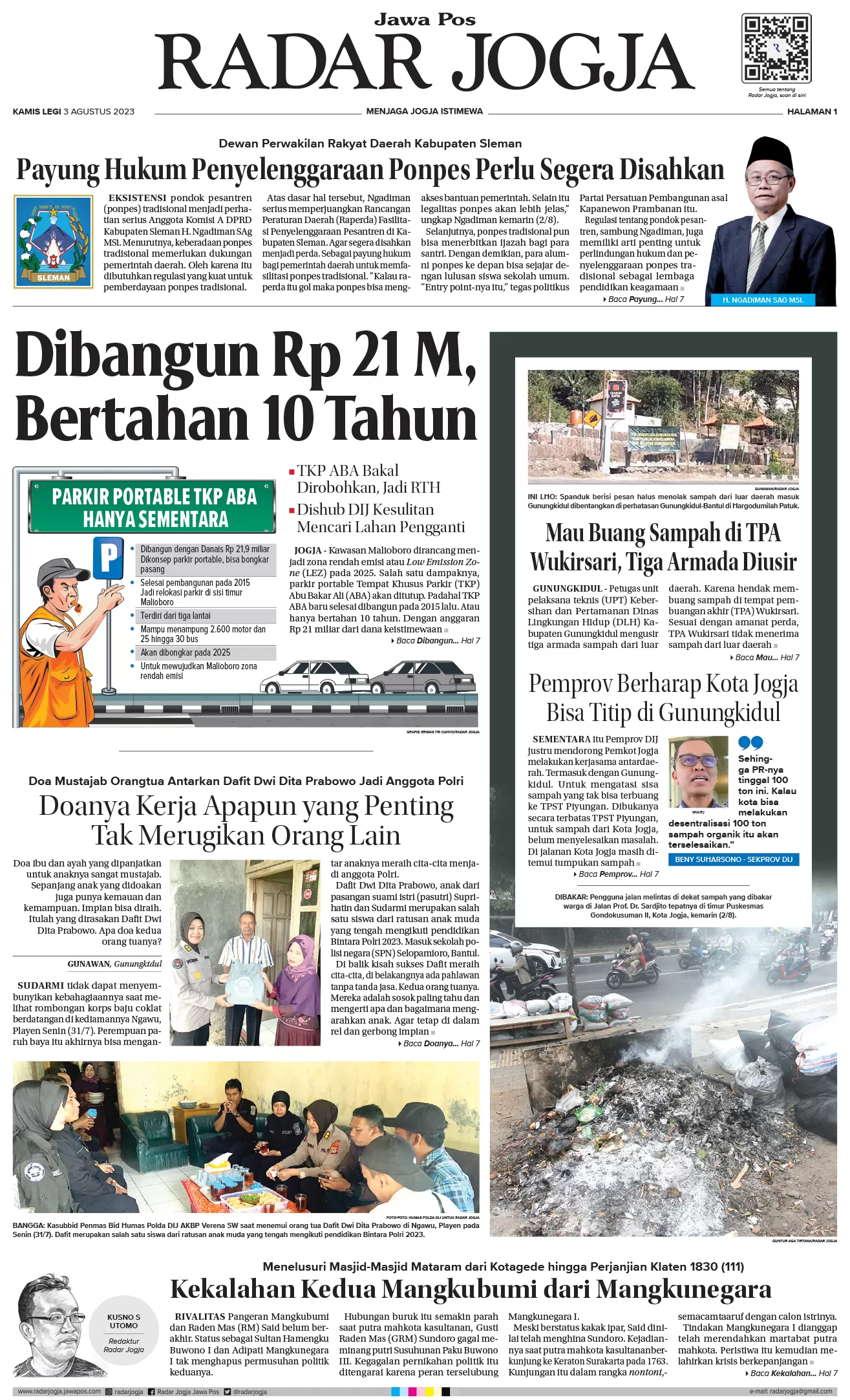 JAWA POS RADAR JOGJA, Kamis 3 Agustus 2023 - Radar Jogja