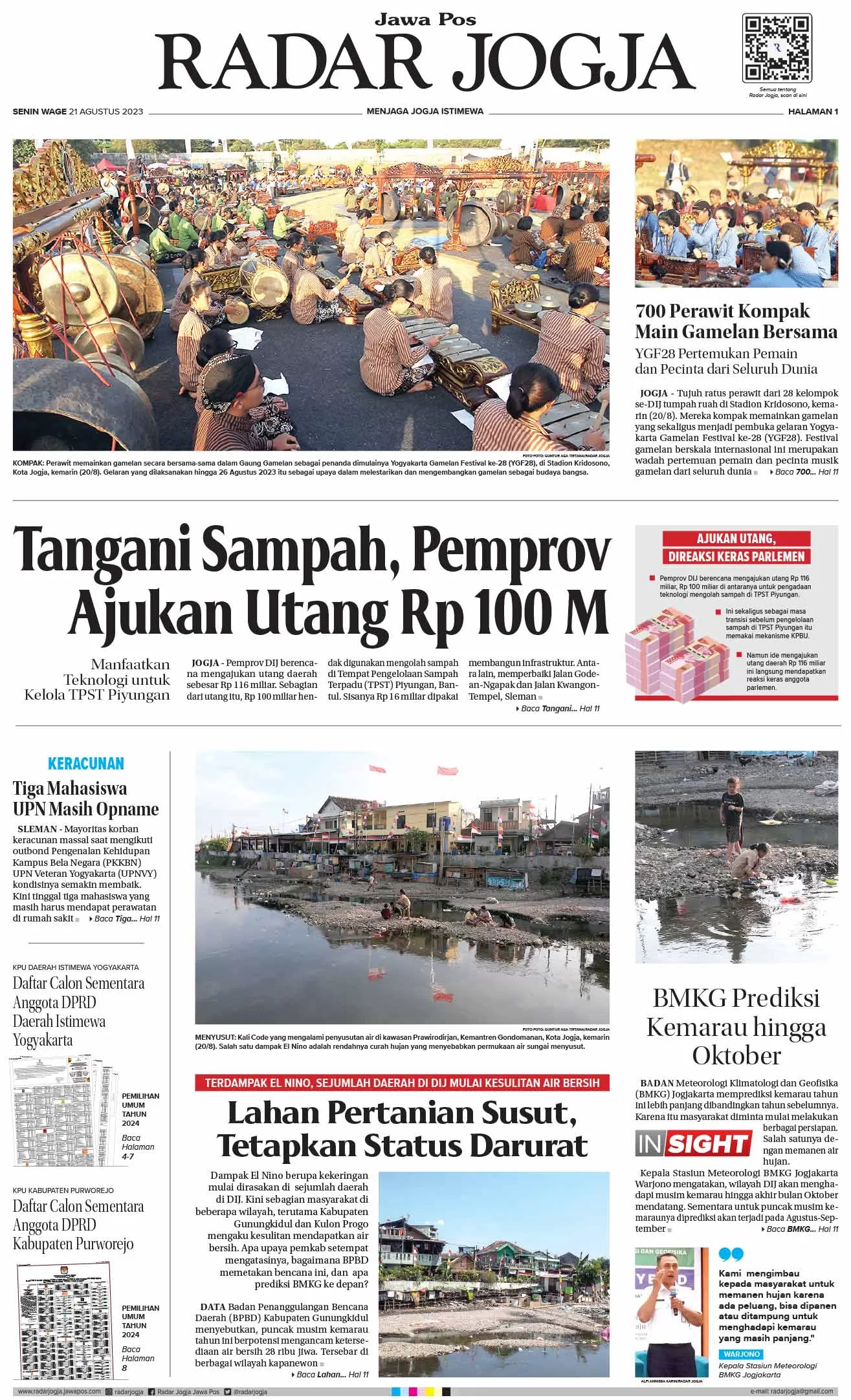 Jawa Pos RADAR JOGJA , Senin 21 Agustus 2023 - Radar Jogja