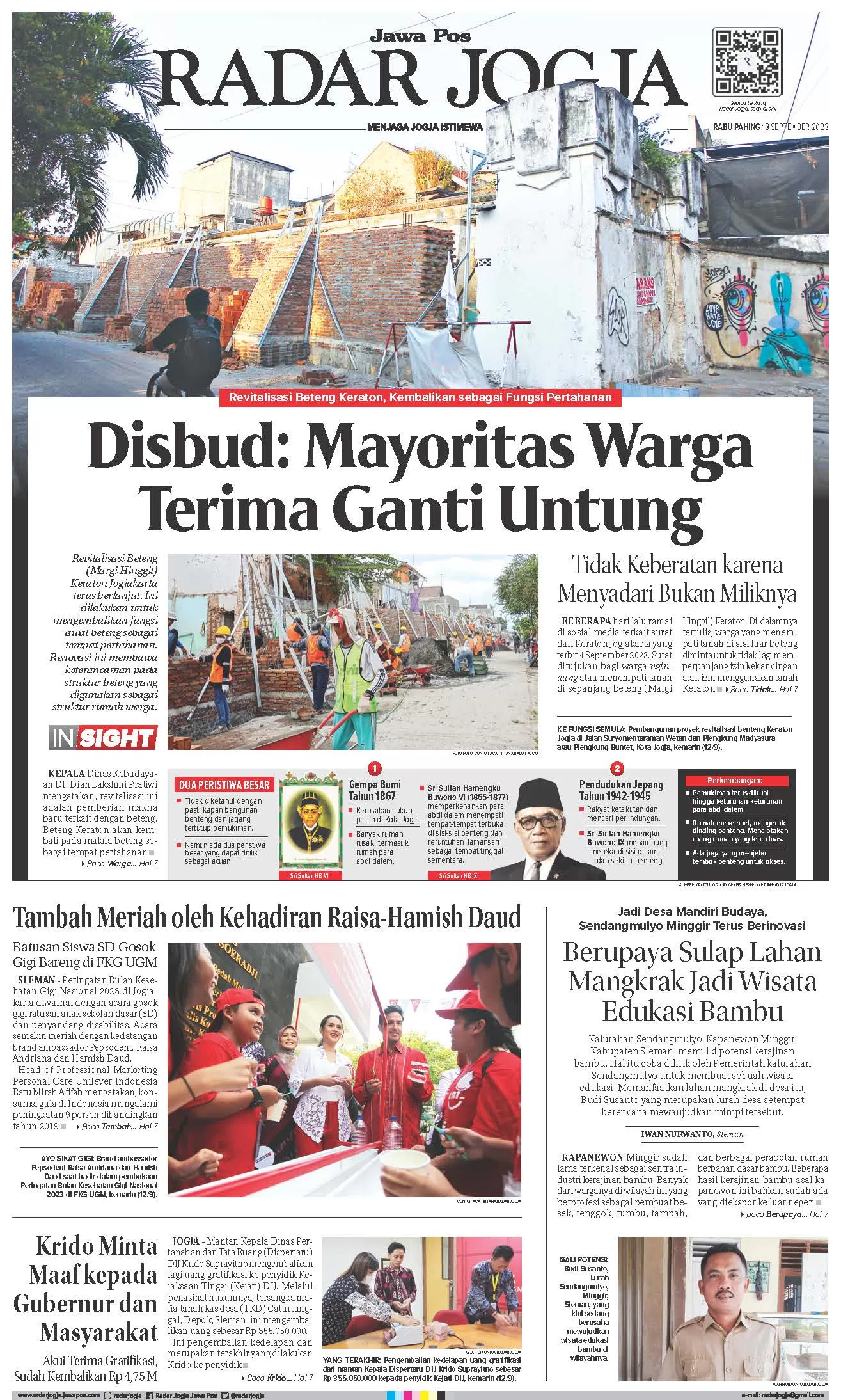 Jawa Pos - Radar Jogja Edisi Rabu, 13 September 2023 - Radar Jogja