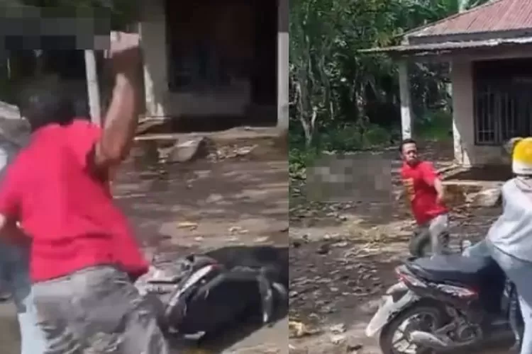 Viral Yang Ngutang Yang Lebih Galak Pria Berbaju Merah Gandeng