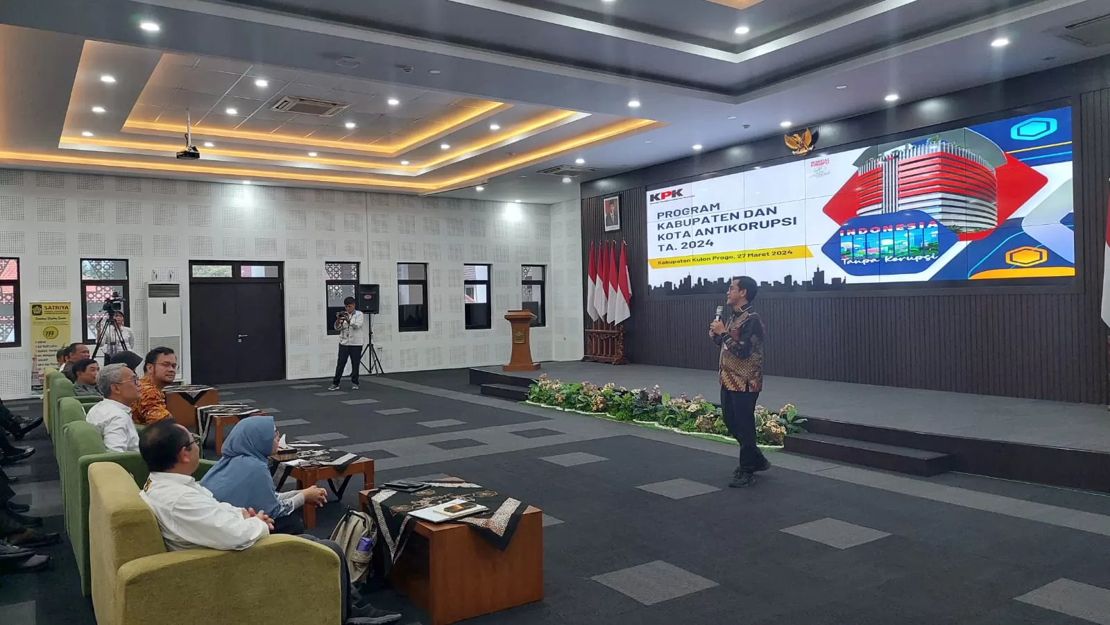 OBSERVASI: KPK RI dalam acara di Aula Adikarta, Sekretariat Daerah (Setda) Kulon Progo, Rabu (27/3). (Anom Bagaskoro/Radar Jogja)