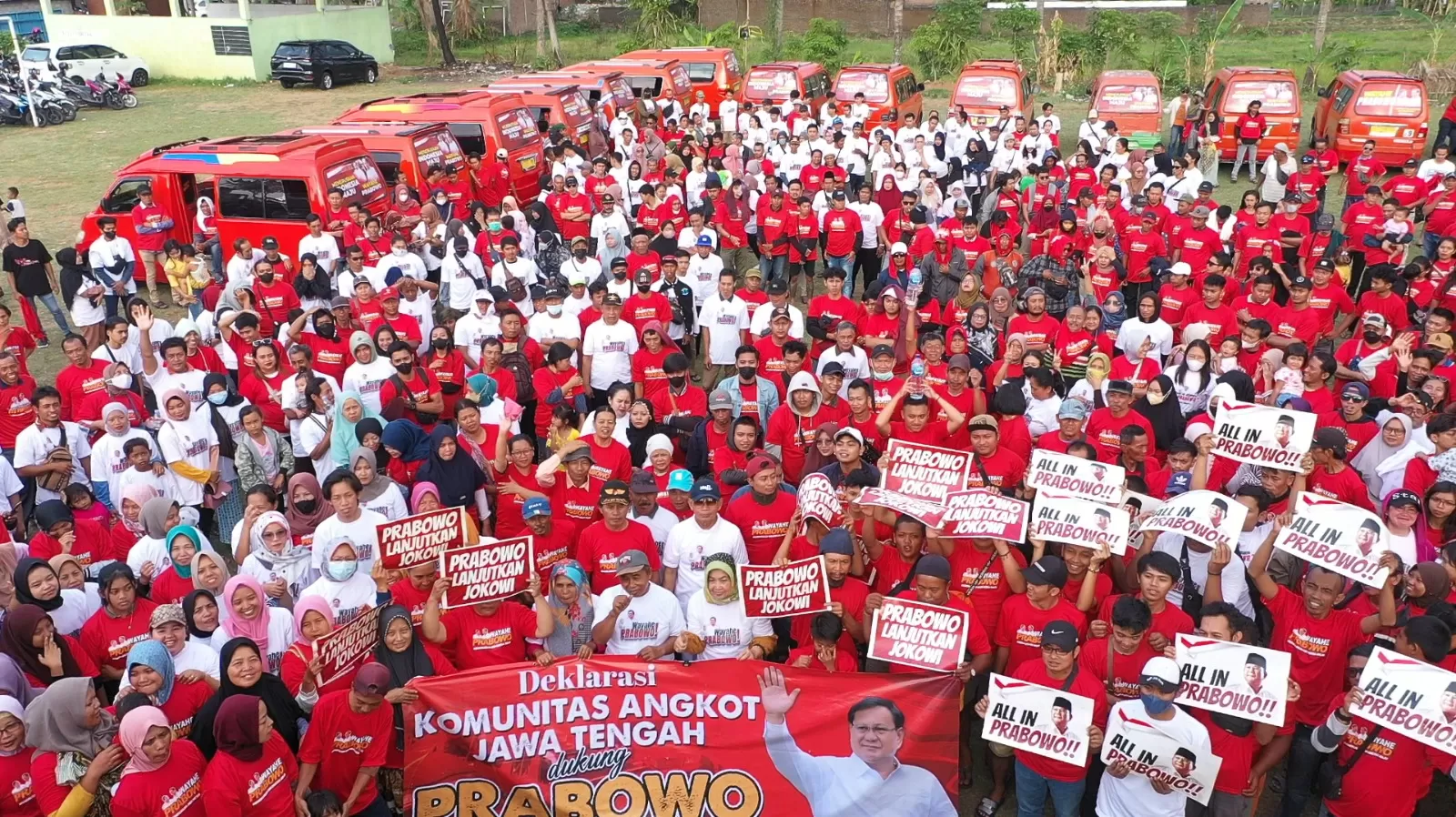 Komunitas Angkot di Jateng Deklarasi Dukung Prabowo Capres 2024