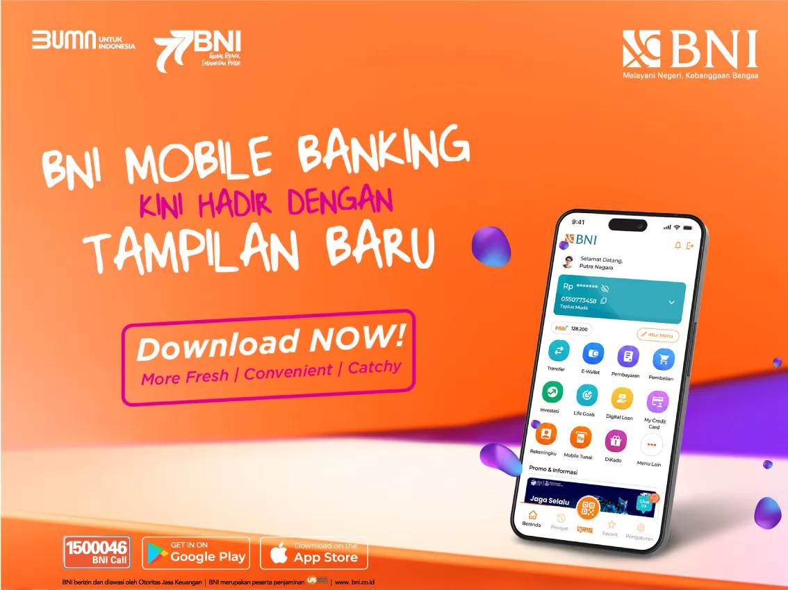 Nyaman Bertransaksi Dengan Tampilan Baru BNI Mobil Banking - Radar Madura