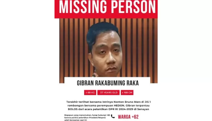 Poster Gibran Rakabuming Raka dengan judul  (Akun X @JhonSitorus_18)