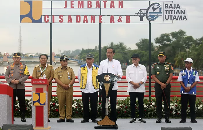 Presiden Jokowi Resmikan Jembatan Cisadane A Dan B, Sebut Ada 37 ...