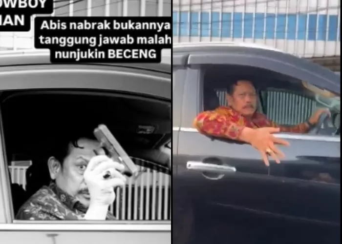 Potret Bapak-Bapak Pajero yang viral di Flyover Kalibata. (X.com/@youknowminn)