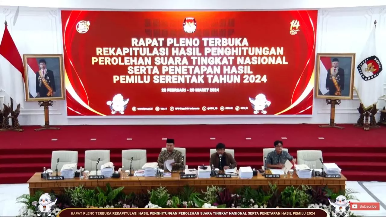 KPU RI Gelar Rapat Pleno Rekapitulasi Penghitungan Suara Pemilu 2024 ...