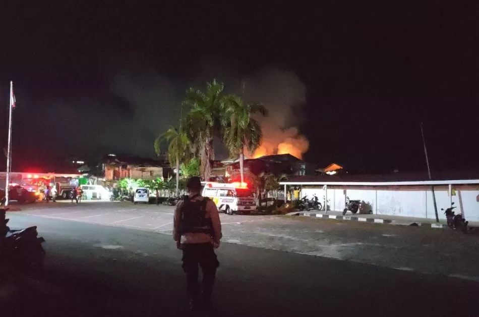Kebakaran jelang sahur, Sabtu (24/4) di Balikpapan.