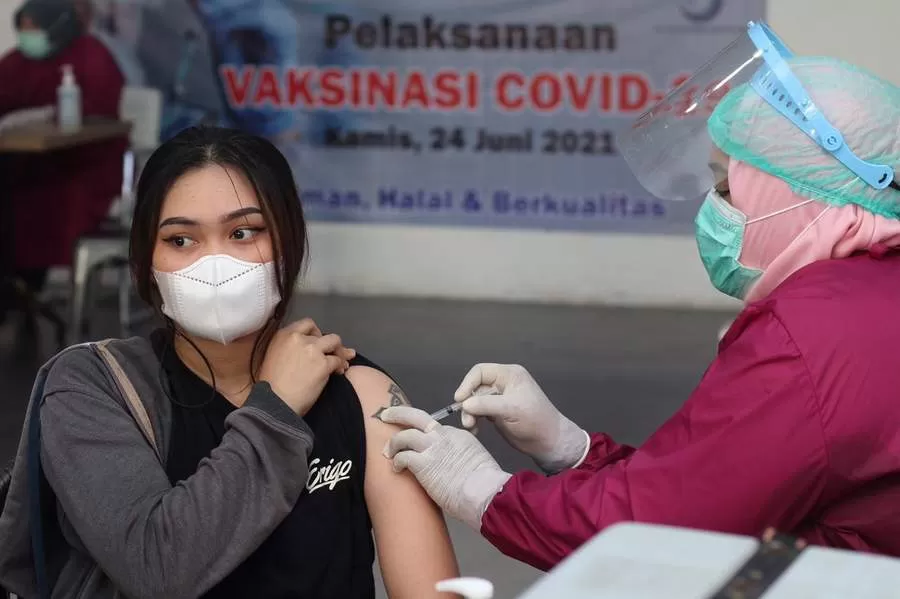 ilustrasi pelaksanaan vaksin di Balikpapan.