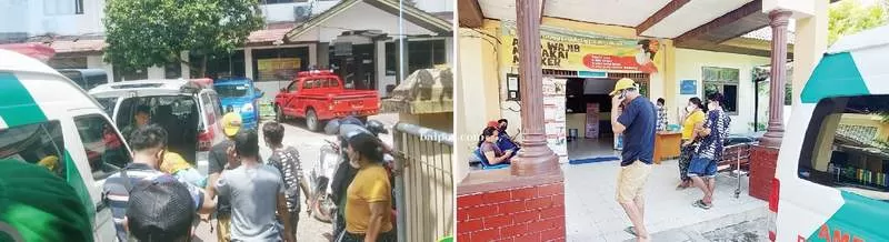 TRAGIS: Jenazah Rauna Salsabila sempat dibawa ke Puskesmas Pasar Baru, kemudian dibawa ke rumah duka di Patok Merah, Manggar