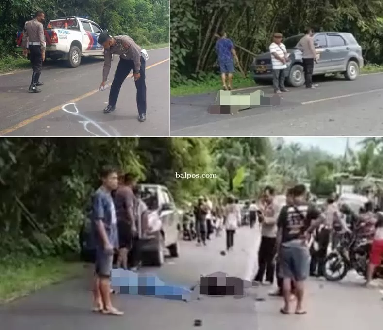 LAKALANTAS: Korban kecelakaan yang berada jalan negara kilometer 2, Dusun Komadi, Kelurahan Kuaro, Kecamatan Kuaro. (IST)