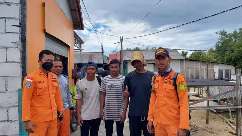 Tiga nelayan Balikpapan berhasil pulang ke rumah.