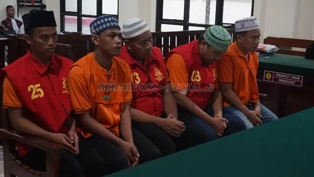 BANDING: Lima terdakwa sabu-sabu 6 kilogram yang divonis seumur hidup menyatakan banding ke Pengadilan Tinggi Samarinda.