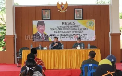 SERAP ASPIRASI: Ketua DPRD Kaltim, Makmur HAPK, melaksanakan reses yang turut dihadiri Wakil Bupati Berau Agus Tantomo, kemarin (25/7).