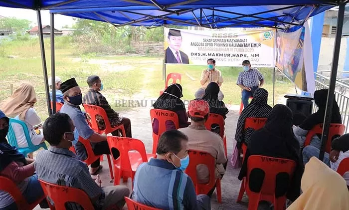 SERAP ASPIRASI: Ketua DPRD Kaltim Makmur HAPK, melanjutkan resesnya di wilayah Tanjung Redeb kemarin.