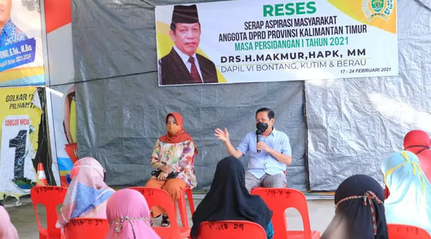 SERAP ASPIRASI: Ketua DPRD Kaltim, Makmur HAPK, menyerap aspirasi masyarakat pada Reses Masa Persidangan I Tahun 2021, Jumat (19/2).