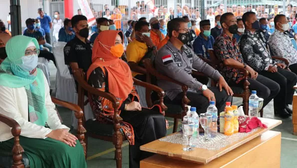 DITUTUP: Bupati Berau Sri Juniarsih hadir untuk menutup rangkaian hari bakti pemasyarakatan ke-57 di rutan Klas II B Tanjung Redeb.