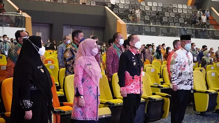 LAUNCHING: Bupati Sri Juniarsih Mas, menghadiri grand launching BBI Go Borneo yang dilaksanakan di Samarinda Convention Hall, Samarinda.