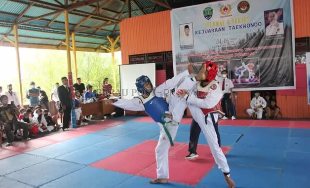 SUDAH SIAP: Cabor taekwondo semakin mantap hadapi Porprov 2022 di Berau.