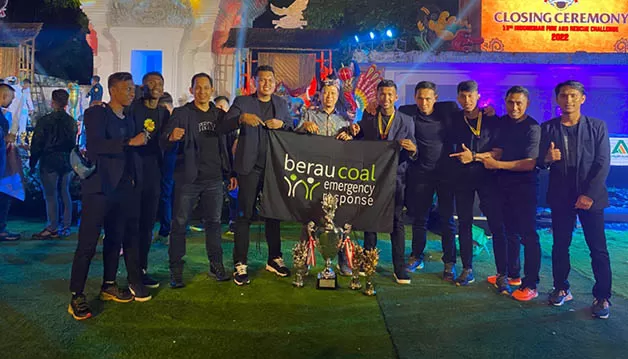 PRESTASI UNTUK MOTIVASI: PT Berau Coal saat closing ceremony di ajang Indonesia Fire and Rescue Competition ke-19 tahun 2022 di Banyuwangi.