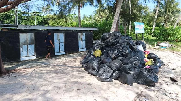 CARI SOLUSI: Salah satu solusi yang rencananya akan dilaksanakan untuk mengatasi persoalan sampah di Pulau Derawan ialah dengan meminjam lahan PT KN untuk dijadikan TPS.