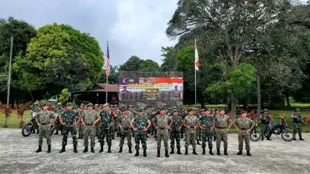 IST SELESAI: Satuan Tugas Pengaman Perbatasan (Satgas Pamtas) RI – Malaysia Yonarmed 19/105 Trk Bogani dengan 10 RRD TDM telah menyelesaikan patroli terkoordinasi perbatasan.