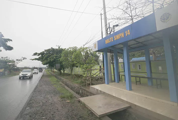 GAGAL DIBELI: Ditengarai kuat titik lahan yang akan dibeli Pemko untuk pembangunan SMAN Landasan Ulin berlokasi di sekitar SMPN 14 Banjarbaru, di kawasan Jalan Trikora Banjarbaru.  | Foto: Muhammad Rifani/Radar Banjarmasin