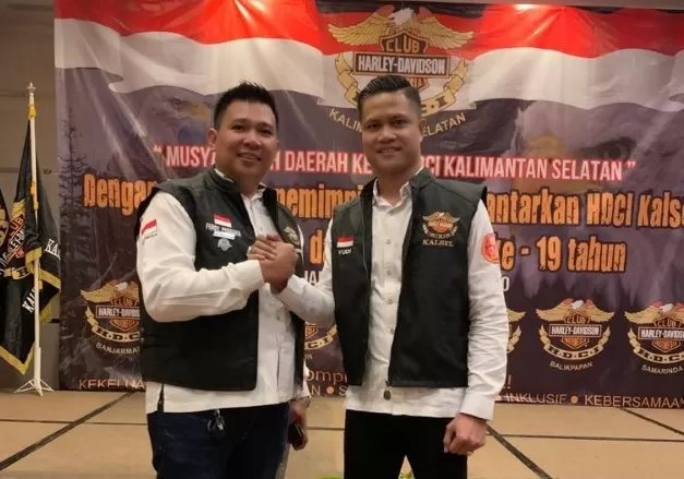 KOMPAK: Ketua Umum HDCI Kota Banjarbaru-Martapura, Wahyudi Rifani (kanan) bersama Ketua Umum HDCI Kalsel, Ferdy Perdana.