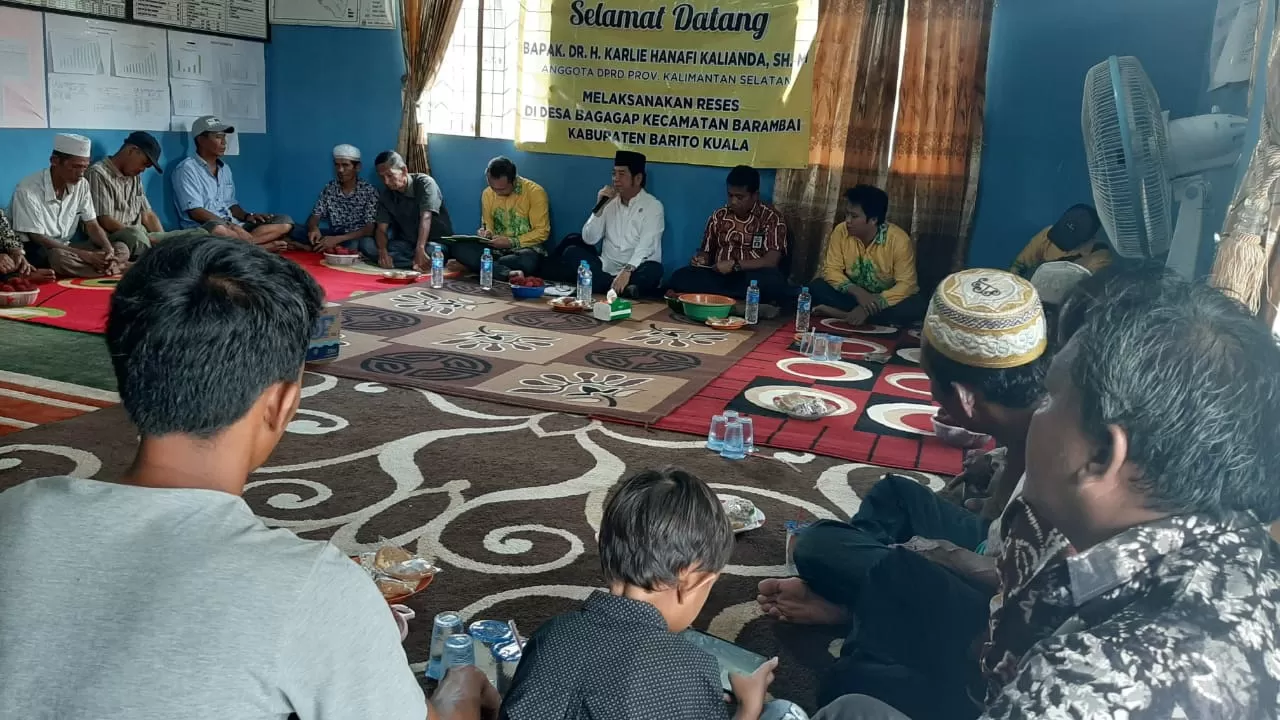 LANGKA: Anggota DPRD Kalsel, H Karli Hanafi Kalianda reses di sejumlah desa di Kabupaten Batola.