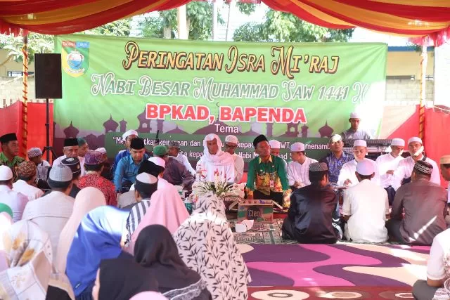 ISRA MIKRAJ: Bupati Tala Sukamta menghadiri peringatan Isra Mikraj yang digelar oleh BPKAD dan Bapenda Tala.