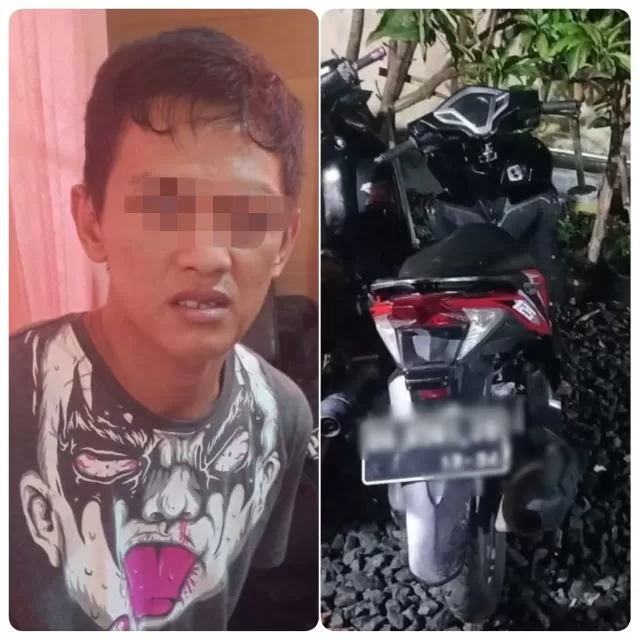 KERAP DIPENJARA: Ahmad (31), tersangka pencurian sepeda motor di asrama mahasiswa di wilayah Guntung Paikat pada Agustus 2019 lalu akhirnya ditangkap di Amuntai beberapa waktu lalu. | Foto: Humas Polres Banjarbaru for Radar Banjarmasin