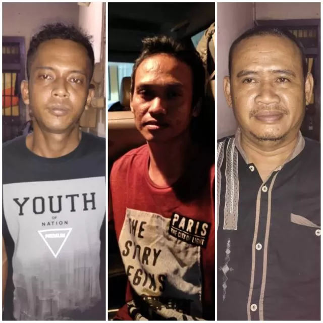 TRIO PENIPU: Tiga pelaku tindak pidana penipuan yang dicokok Polsek Banjarbaru Barat. | Foto: Polsek Banjarbaru Barat for Radar Banjarmasin