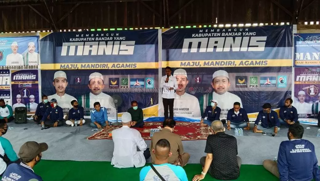 TAMBAH DUKUNGAN: Pasangan H Saidi Mansyur–Habib Idrus bin Ali Al-Habsy mendapatkan tambahan dukungan dari Partai Gelora di Pilkada Kabupaten Banjar 2020.
