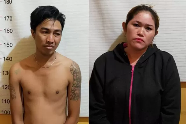Dewi Ariani (31 tahun) dan temannya Nadi (37 tahun), tersangka pengedaran narkotika