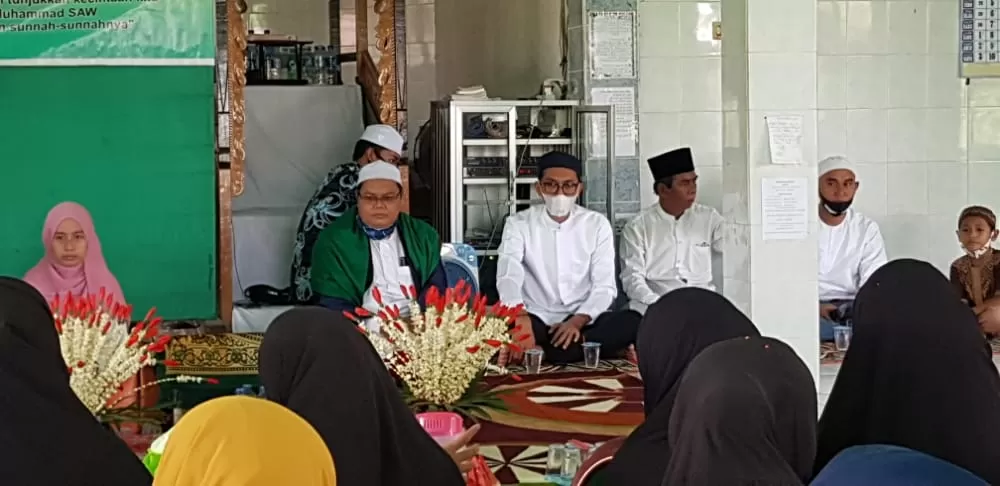 H Saidi Mansyur enggan memberi sambutan dalam acara Maulidurrasul di Masjid Jami Al Yaqin, Desa Tatah Belayung Baru, Kecamatan Kertak Hanyar, Kabupaten Banjar, Selasa (20/10).