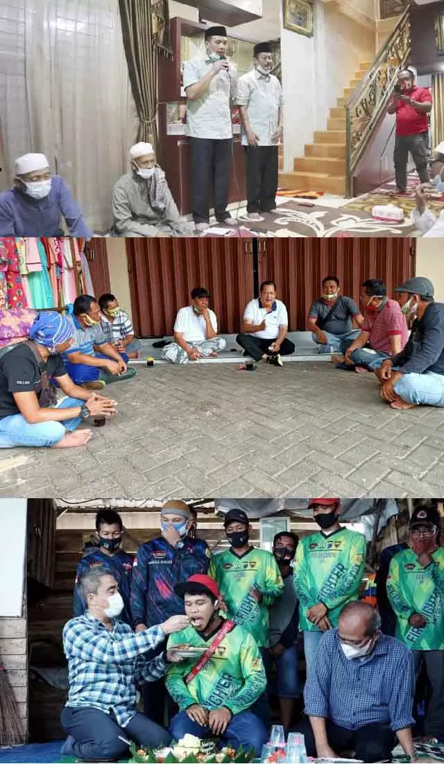 TERBATAS: Para pasangan calon wali kota dan wakil wali kota di Banjarbaru saat bertatap muka dengan warga. Mereka punya cara tersendiri dalam mengistilahkan kampanye dialogis Pilkada 2020 ini.