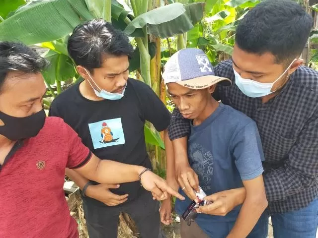 APES: Utuh (27) saat diamankan anggota Sat Narkoba Polres HSU dan Polsek Babirik di Desa Murung Kupang Kecamatan Babirik.