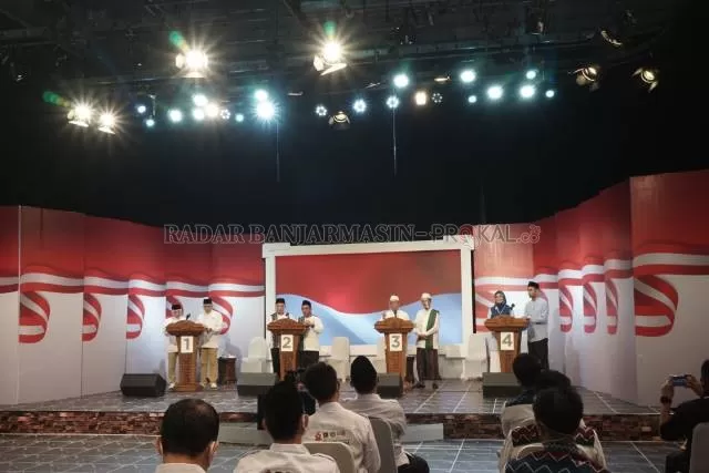 Seasana debat kandidat wali kota dan wakil wali kota Banjarmasin 2020.