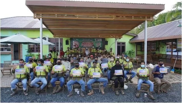 KOMITMEN: PT Arutmin Indonesia  Tambang Asam-asam berkomitmen untuk menciptakan lingkungan kerja yang bersih dari penyalahgunaan dan peredaran gelap Napza.