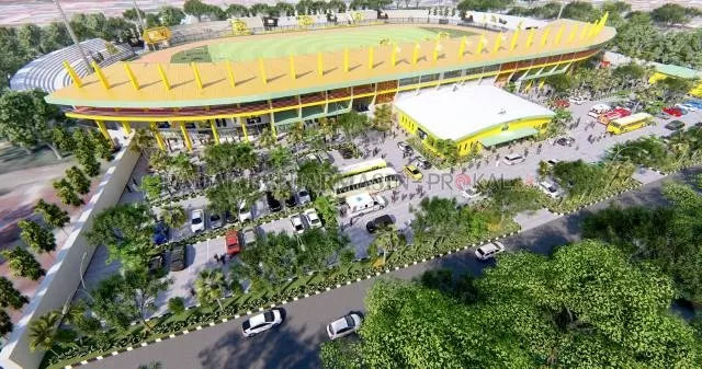 PROYEK MULTIYEAR: Desain stadion 17 Mei Banjarmasin. Tahun ini gagal diselesaikan. | DOK/RADAR BANJARMASIN