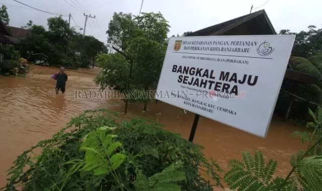 TERPARAH: Kawasan kelurahan Bangkal Kecamatan Cempaka terdampak banjir terparah sejak beberapa puluh tahun terakhir. | Foto: Muhammad Rifani/Radar Banjarmasin