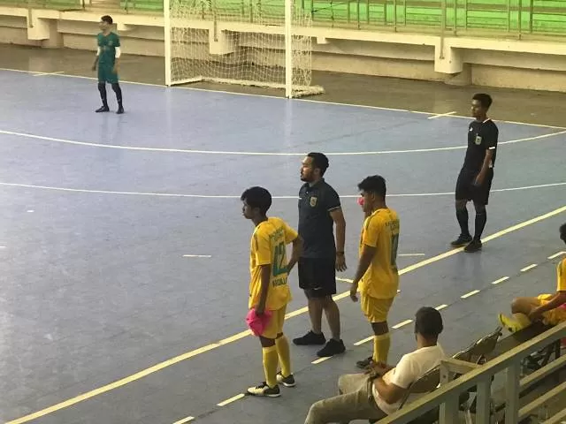 KEJAR TARGET: Demi mempertahankan medali emas di Porporv IX di HSS, tim futsal putra Banjarmasin sudah melakukan pemantauan beberapa pemain.