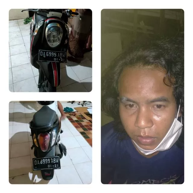 Pencuri sepeda motor yang terjadi di Jalan Seberang Mesjid Gang Infres RT 4 Banjarmasin Tengah, tertangkap oleh personel Reskrim Polsek Banjamasin Tengah, Jumat (27/8) subuh sekitar pukul 04.30 Wita.