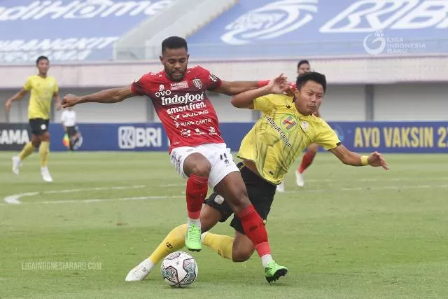 KANDAS: Barito Putera kembali gagal meraih poin dalam lanjutan Liga 1 saat menghadapi juara bertahan Bali United di Stadion Indomilk Arena.