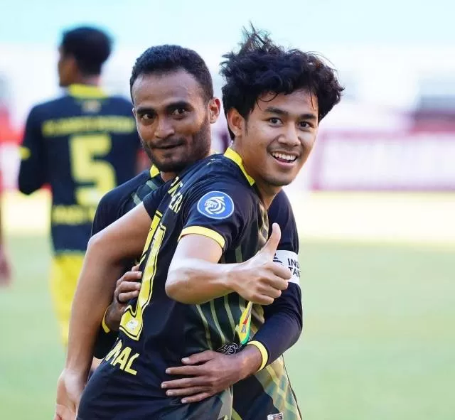 GOL TUNGGAL: Luthfi Kamal belum mampu untuk membuat Barito Putera meraih poin sempurna pada pekan ketiga Liga 1 2021 kontra Borneo FC di Stadion Wibawa Mukti, Cikarang, Jumat (17/9) sore.