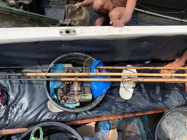 DIAMANKAN: Perahu yang digunakaan untuk menyetrum ikan di Danau Bangkau, HSS.