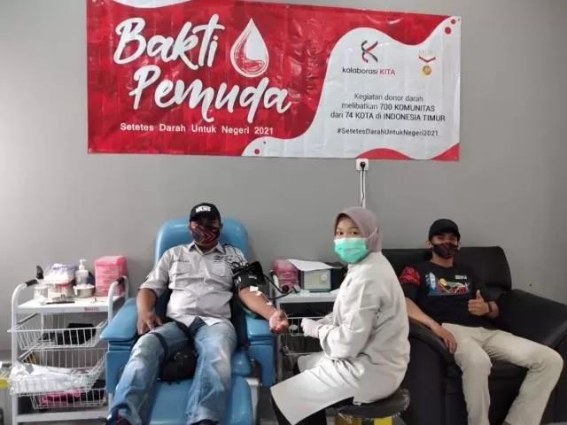 Kegiatan donor darah ‘Bakti Pemuda, Setetes Darah Untuk Negeri 2021’ menjadi momentum bagi kolaborasi komunitas dari 3 kabupaten untuk memperkuat silaturahmi.