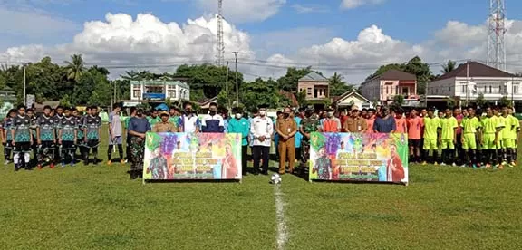 AJANG SELEKSI: Kompetisi Liga Santri di Kabupaten Tala telah dimulai di Lapangan Sepak Bola Dalas Hangit Makodim 1009/Tanah Laut.