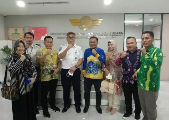 KUNJUNGAN: Komisi II DPRD Kotabaru saat melakukan kunjungan ke Dirjen Perhubungan Udara Kementerian Perhubungan RI.
